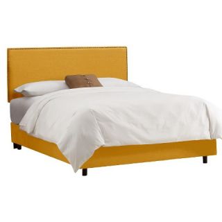 Arcadia Nailbutton Linen Bed