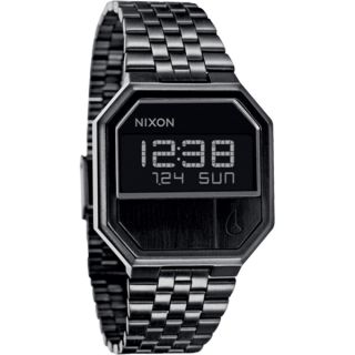 Nixon Mens Re Run A158 All Black Watch   Shopping   Big