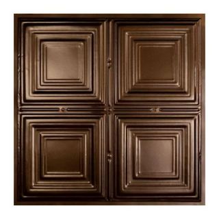 Great Lakes Tin Syracuse 2 ft. x 2 ft. Lay in Tin Ceiling Tile in Bronze Burst Y50 06
