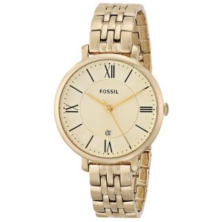 Fossil Womens Jacqueline ES3434 Goldtone Stainless Steel Watch