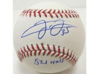 Frank Thomas Autographed White Sox Rawlings MLB Baseball 521 HR's SI