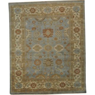 Hand knotted Washed out Oriental Oushak Wool Area Rug (8 x 10