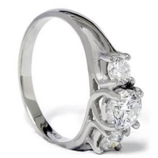 1ct Three Stone Diamond Ring Platinum