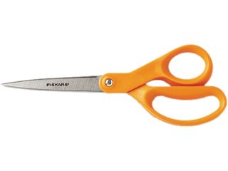 Fiskars 34527797J Premier 8" Home Office Scissors, 3.50" Cutting Length   8" Overall Length   Pointed   Straight   Stainless Steel, Plastic   Stainless Steel