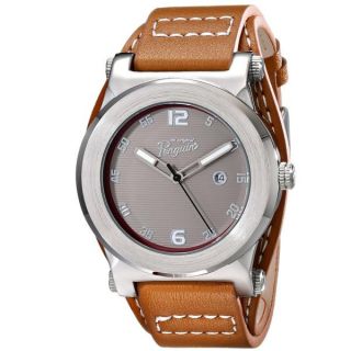 Joseph Abboud Mens Brown Leather Quartz Watch