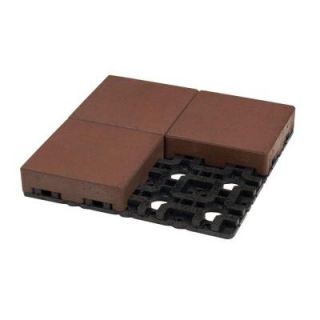 AZEK 8 in. x 8 in. Redwood Composite Standard Paver Grid System (4 Pavers and 1 Grid) C088 001