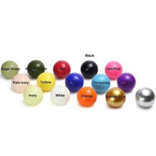 3 Inch Ball Candles (Case of 6) Hunter Green