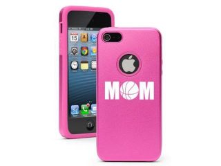 Apple iPhone 5 Hot Pink 5D3028 Aluminum & Silicone Case Cover MOM Basketball