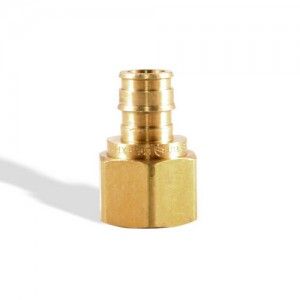Uponor Wirsbo LF4575050 ProPEX LF Brass Female Threaded Adapter, 1/2" PEX x 1/2" NPT