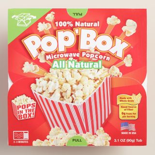 PopBox All Natural Microwave Popcorn
