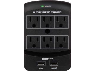 MONSTER 121824 00 1080 joule Core Power 650 USB Wall Outlet