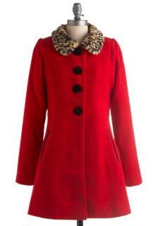 Red It All Before Coat  Mod Retro Vintage Coats