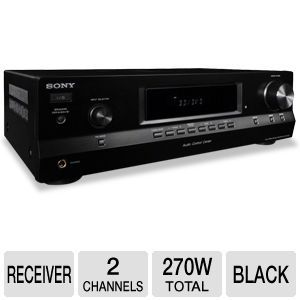 Sony STRDH130 Home Theater Stereo A/V Receiver   2 Channels, 270 Watts Total, AM/FM Tuner, Black