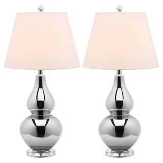Safavieh Table Lamp   White/Sliver