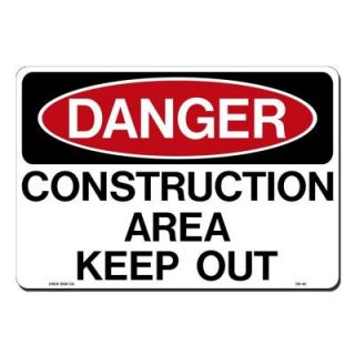Lynch Sign 14 in. x 10 in. Black and Red on White Plastic Danger Construction Area Keep Away Sign DS  45