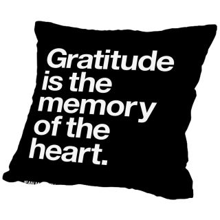Gratitude is the Memory of the Heart Throw Pillow by Americanflat