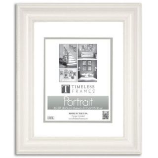 Timeless Frames Lauren 1 Opening 16 in. x 20 in. Pure White Matted Picture Frame 51011