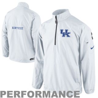 Nike Kentucky Wildcats Lockdown Half Zip Performance Jacket   White