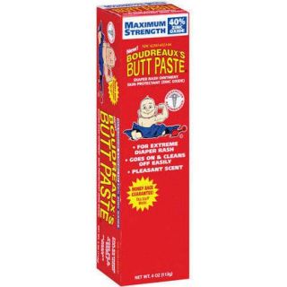 Boudreaux's Butt Paste Maximum Strength Diaper Rash Ointment, 4 oz