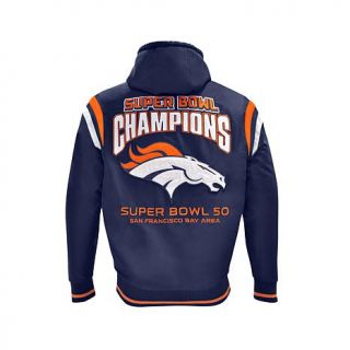Super Bowl 50 Champions Reversible Hooded Varsity Jacket   Broncos   8035569
