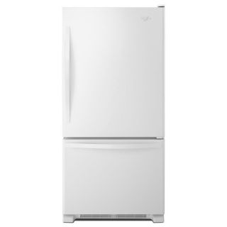 Whirlpool 18.7 cu ft Bottom Freezer Refrigerator with Single Ice Maker (White) ENERGY STAR