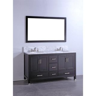 Vanity Art 61 inch Double Sink Bathroom Vanity with Mirror   17707978