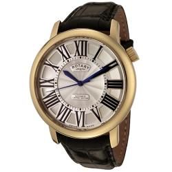 Rotary Mens Silver Guilloche Dial Automatic Watch  