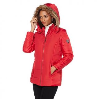Sporto® Puffer Coat with Logo Patch   7855817