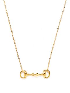 Gold Horsebit Pendant Necklace by Privileged