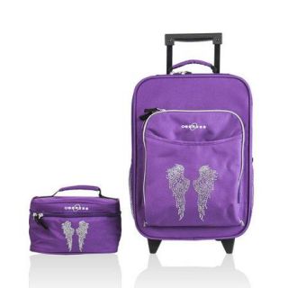 Obersee Kids Angel Wings 2 Piece Suitcase and Toiletry Bag Set
