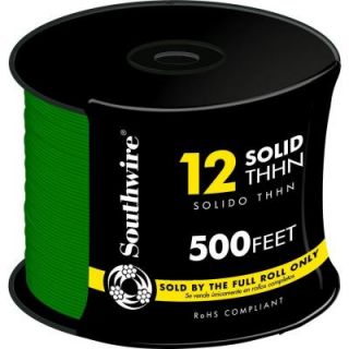 Southwire 500 ft. 12 Green Solid THHN Wire 11591558