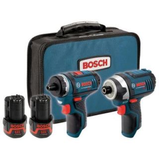 Bosch 12 Volt MAX Lithium Ion Cordless Combo Kit (2 Tool) with (2) 2.0Ah Batteries CLPK27 120