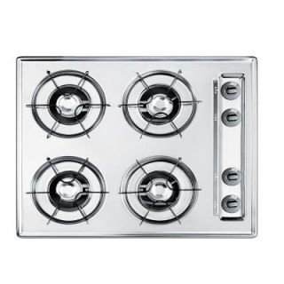 24 in. Gas Cooktop in Brushed Chrome with 4 Burners ZTL033
