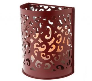 HomeReflections Indoor/Outdoor FlamelessCandle ScrollWallSconc with Dual Timer —