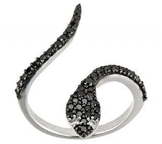 Black Snake Wrap Diamond Ring, Sterling, 4/10 cttw, by Affinity —