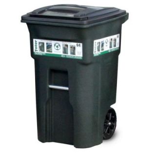 Toter 64 Gal. Green Wheeled Trash Can 025564 01GRS