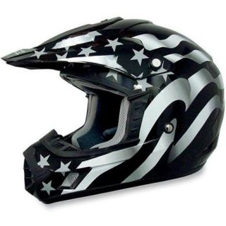 AFX FX 17Y Flag Youth MX Helmet Stealth LG