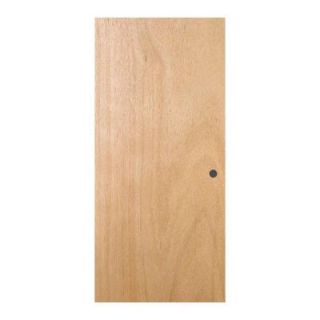 JELD WEN 30 in. x 80 in. Woodgrain Flush Unfinished Hardwood Bored Interior Door Slab THDJW160700196