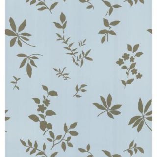 Brewster 8 in. W x 10 in. H Silhouette Leaves And Flowers Wallpaper Sample 141 62128SAM
