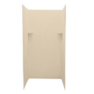 Swan Pebble 36 in. x 36 in. x 72 in. Three Piece Easy Up Adhesive Shower Wall Kit in Bermuda Sand DISCONTINUED DK 363672PB 040