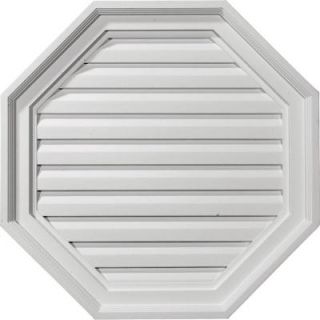Ekena Millwork 2 1/8 in. x 22 in. x 22 in. Decorative Octagon Gable Louver Vent GVOC22X22D