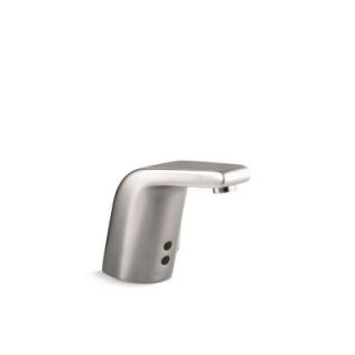 KOHLER Sculpted Battery Powered Single Hole Touchless Bathroom Faucet in Vibrant Stainless K 13460 VS
