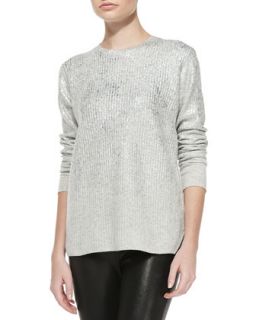 Rebecca Taylor Foil Long Sleeve Pullover