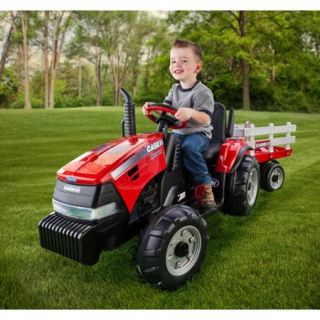 Peg Perego Case IH Magnum Tractor and Trailer 12 Volt Battery Powered Ride On