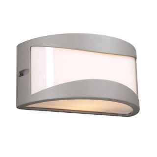 PLC Lighting Baco 4.75 in H Silver Outdoor Wall Light