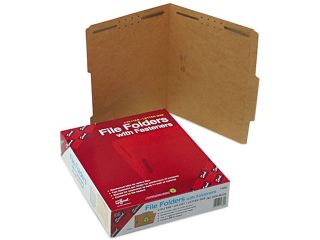Smead 14880 11 Point Kraft Folders, Two Fasteners, 2/5 Cut Top Tab, Letter, Brown, 50/Box