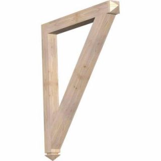 Ekena Millwork 3.5 in. x 44 in. x 38 in. Douglas Fir Traditional Arts and Crafts Smooth Bracket BKT04X38X44TRA03SDF
