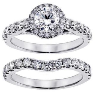 14k/ 18k Gold 3ct TDW Round Diamond Bridal Ring Set (G H, SI1 SI2) 18k Gold   Size 7.0