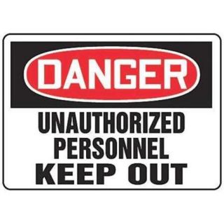 ACCUFORM SIGNS MADM090VP Danger Sign, 10 x 14In, R and BK/WHT, PLSTC