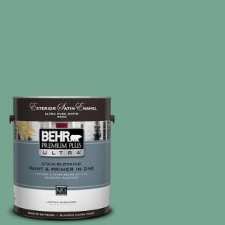 BEHR Premium Plus Ultra 1 gal. #M420 5 Free Green Satin Enamel Exterior Paint 985401